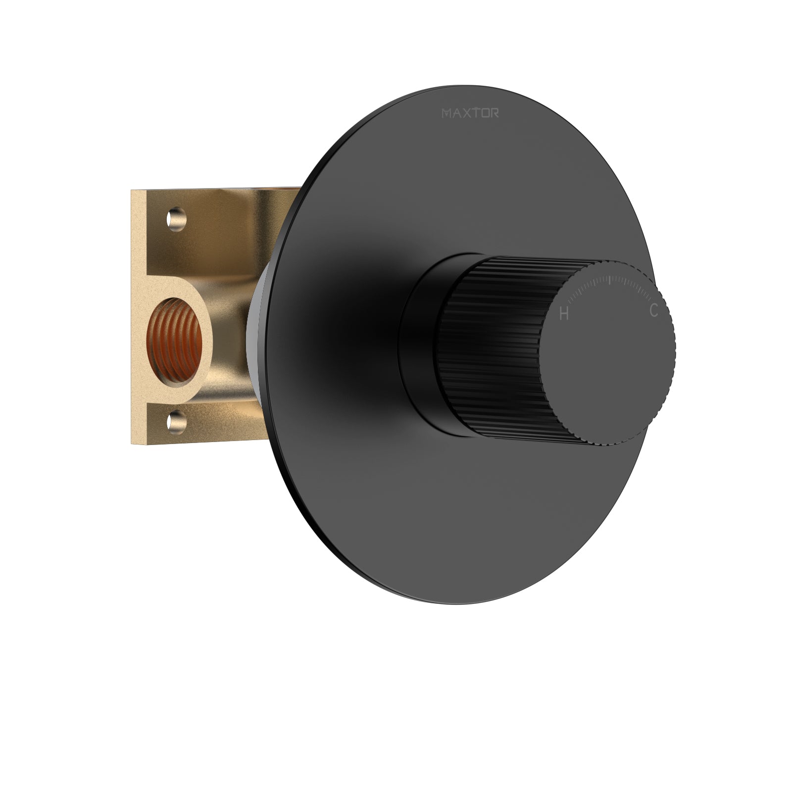 1 Way Wall Concealed Water Pressure Balance Shower Valve with Trim Plate –MT601027 Matte Black
