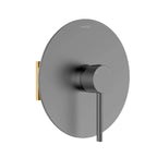 1 Way Wall Concealed Pressure Balance Shower Valve with Trim Plate – Knurled Handle – MT601031 Brushed Gun Metal