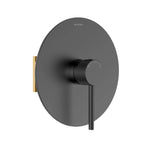 1 Way Wall Concealed Pressure Balance Shower Valve with Trim Plate – Knurled Handle – MT601031 Matte Black