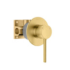 1 Way Wall Concealed Pressure Balance Shower Valve with Trim Plate – Knurled Handle – MT601031S Brushed Gold