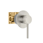 1 Way Wall Concealed Pressure Balance Shower Valve with Trim Plate – Knurled Handle – MT601031S Brushed Nickel