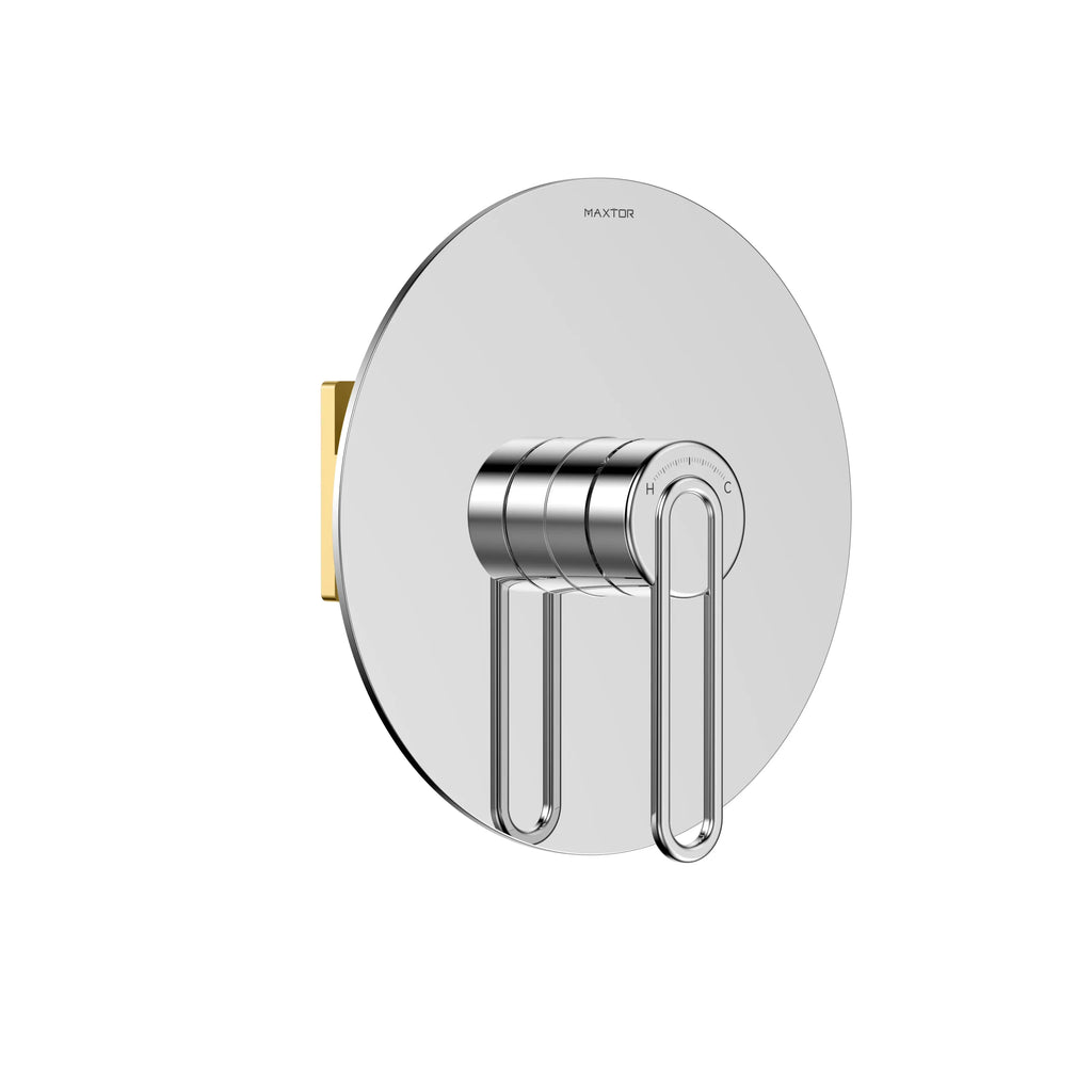 1-Way Pressure Balance Wall Concealed Shower Valve with Round Trim Plate – MT601069 Chrome