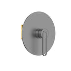 1-Way Pressure Balance Wall Concealed Shower Valve with Round Trim Plate – MT601069 Brushed Gun Metal