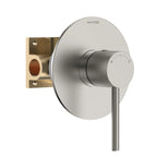 1 Way Wall Concealed Water Pressure Balance Shower Roughing-In Valve with Trim Plate-MT601127 Brushed Nickel