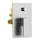 Square Wall Concealed Shower valve with trim plate and 2 outlet MT602000 Brushed Nickel