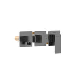 Square Horizontal 2 Way Wall Concealed Shower Valve & Trim Kit MT602000H Brushed Gun Metal
