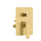 2-Way Concealed Pressure Balance Shower Mixer Valve-MT602001 Brushed Gold