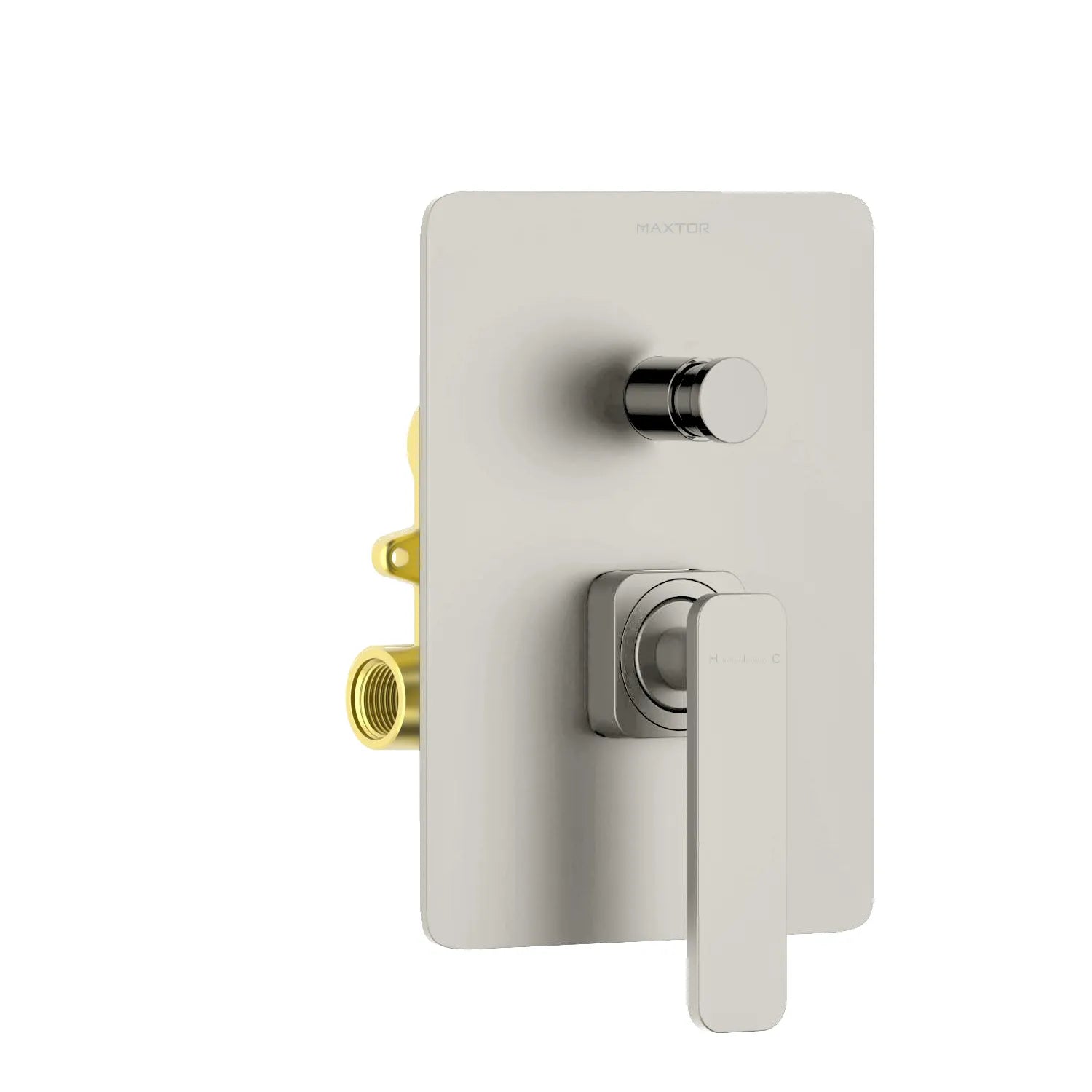 2-Way Concealed Pressure Balance Shower Mixer Valve-MT602001 Brushed Nickel