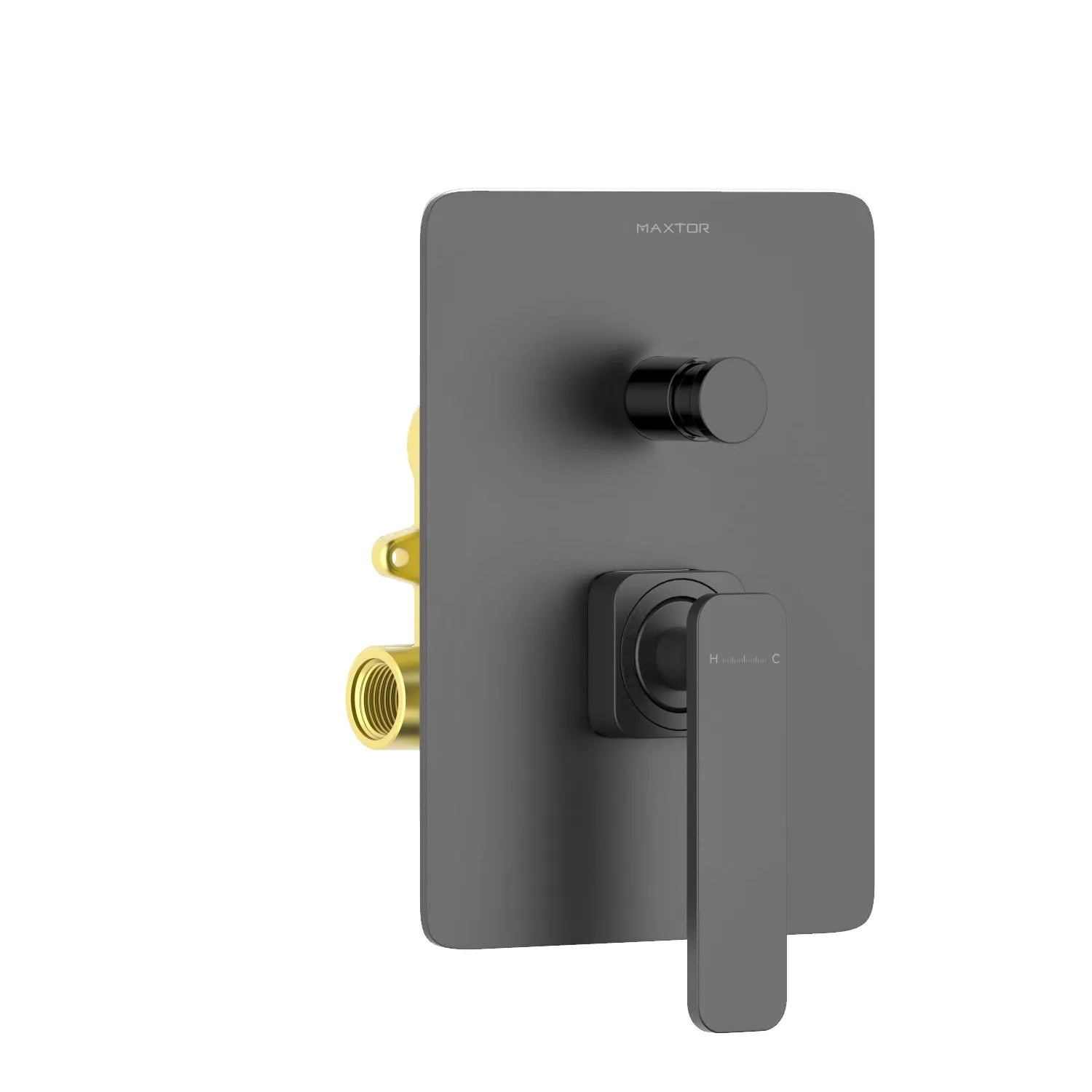 2-Way Concealed Pressure Balance Shower Mixer Valve-MT602001 Brushed Gun Metal