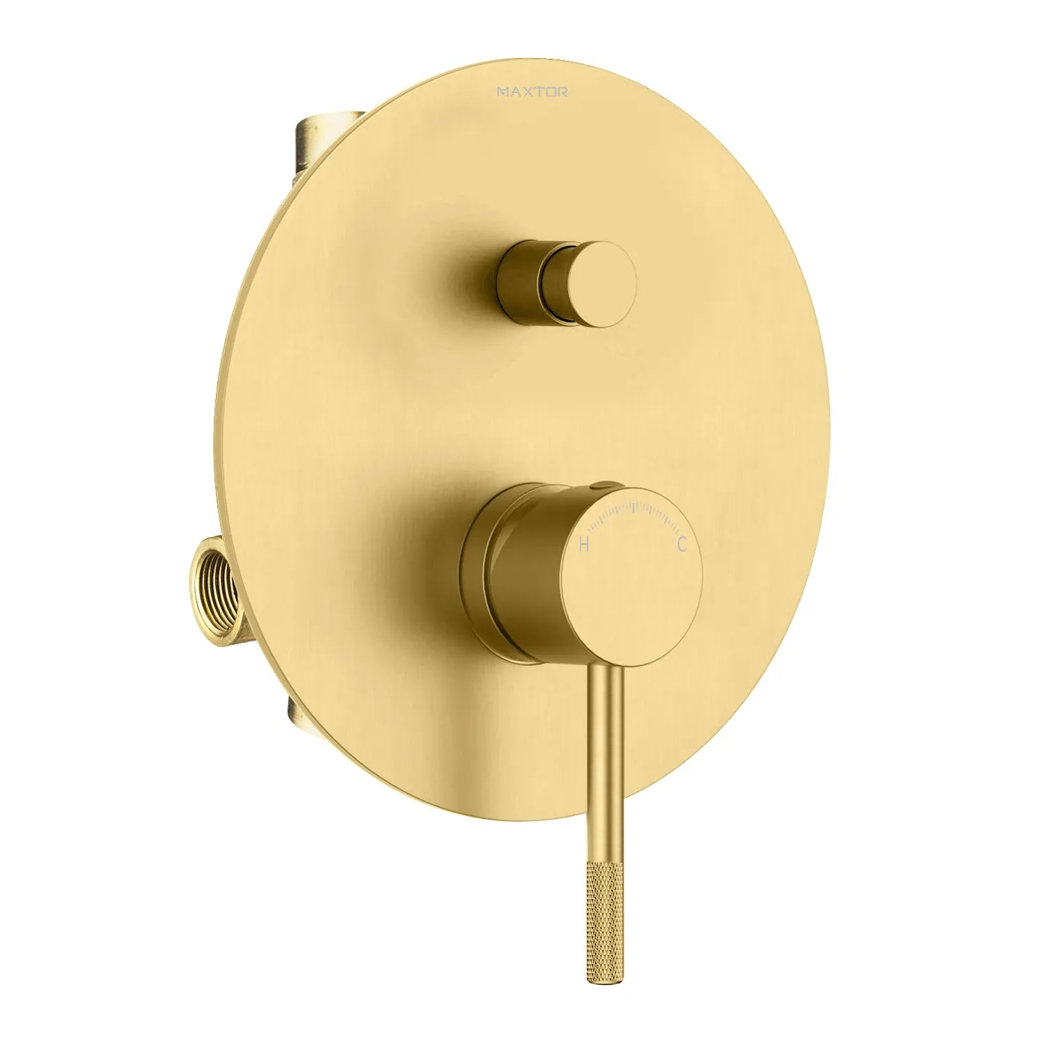 Circular Pressure Balanced 2-Function Shower Valve with Trim Plate MT602004 Brushed Gold