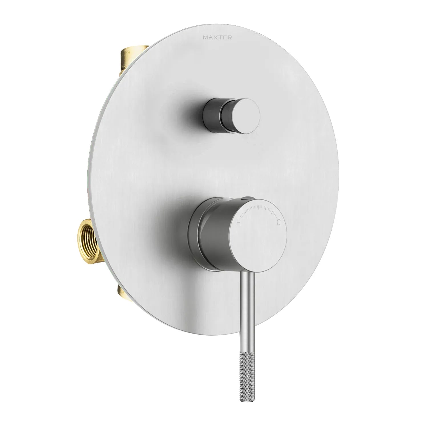 Circular Pressure Balanced 2-Function Shower Valve with Trim Plate MT602004 Brushed Nickel