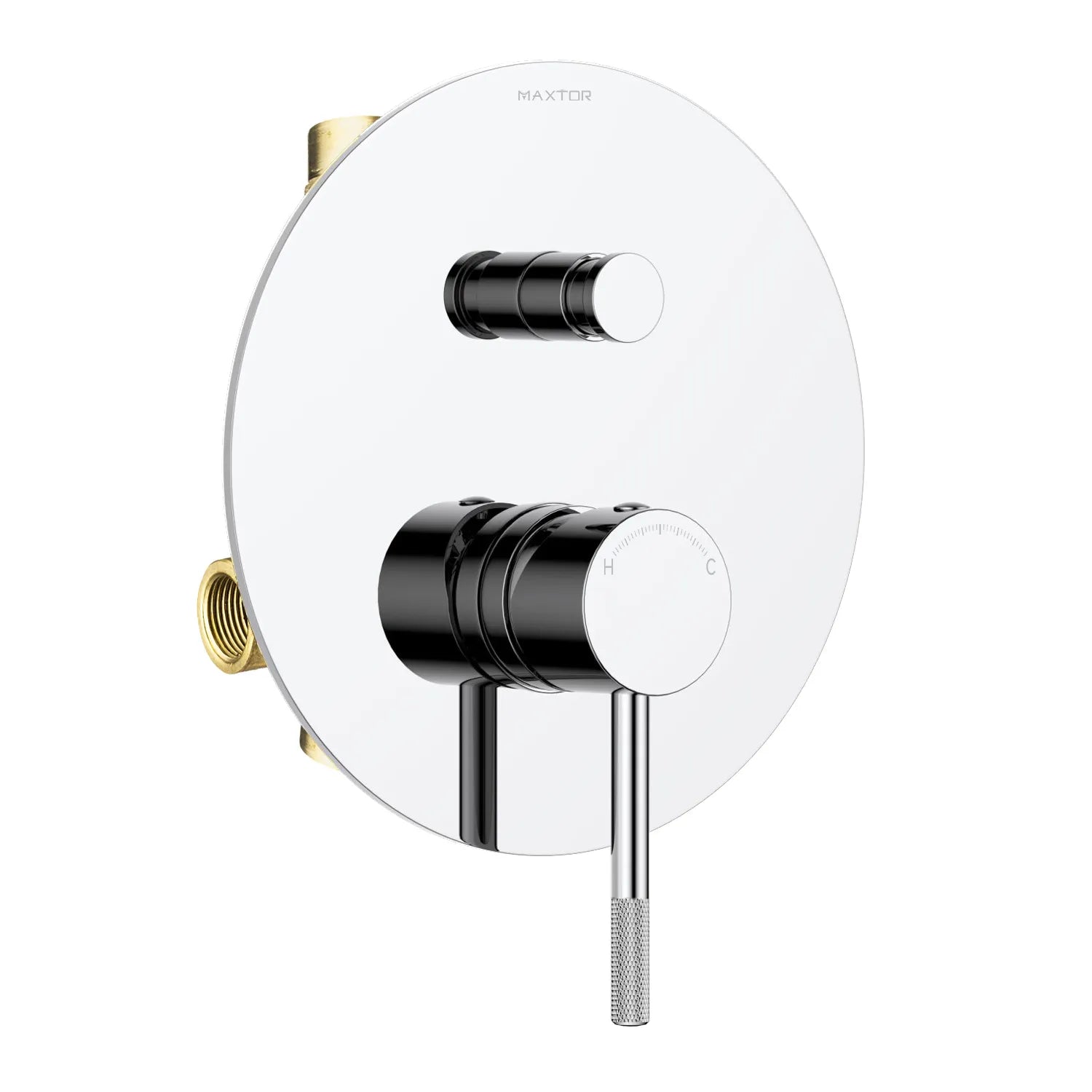 Circular Pressure Balanced 2-Function Shower Valve with Trim Plate MT602004 Chrome