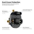Circular Pressure Balanced 2-Function Shower Valve with Trim Plate MT602004
