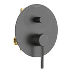 Circular Pressure Balanced 2-Function Shower Valve with Trim Plate MT602004 Brushed Gun Metal