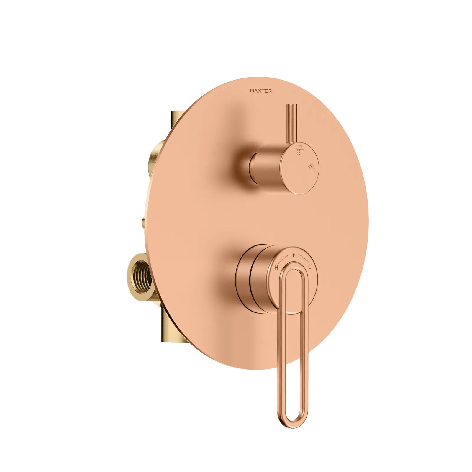 2-Way Pressure Balance Wall Concealed Shower Valve with Diverter & Trim Plate – MT602069 Rose Gold