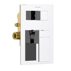 Square Wall Concealed Shower Valve with Trim Plate and 2 outlet MT602100 Chrome