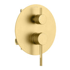 Circular Wall Concealed Shower Valve with 2 Outlets MT602104 Brushed Gold