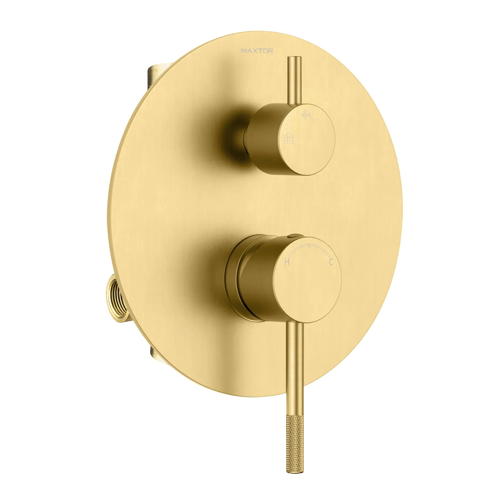 Circular Wall Concealed Shower Valve with 2 Outlets MT602104 Brushed Gold