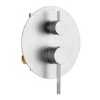 Circular Wall Concealed Shower Valve with 2 Outlets MT602104 Brushed Nickel