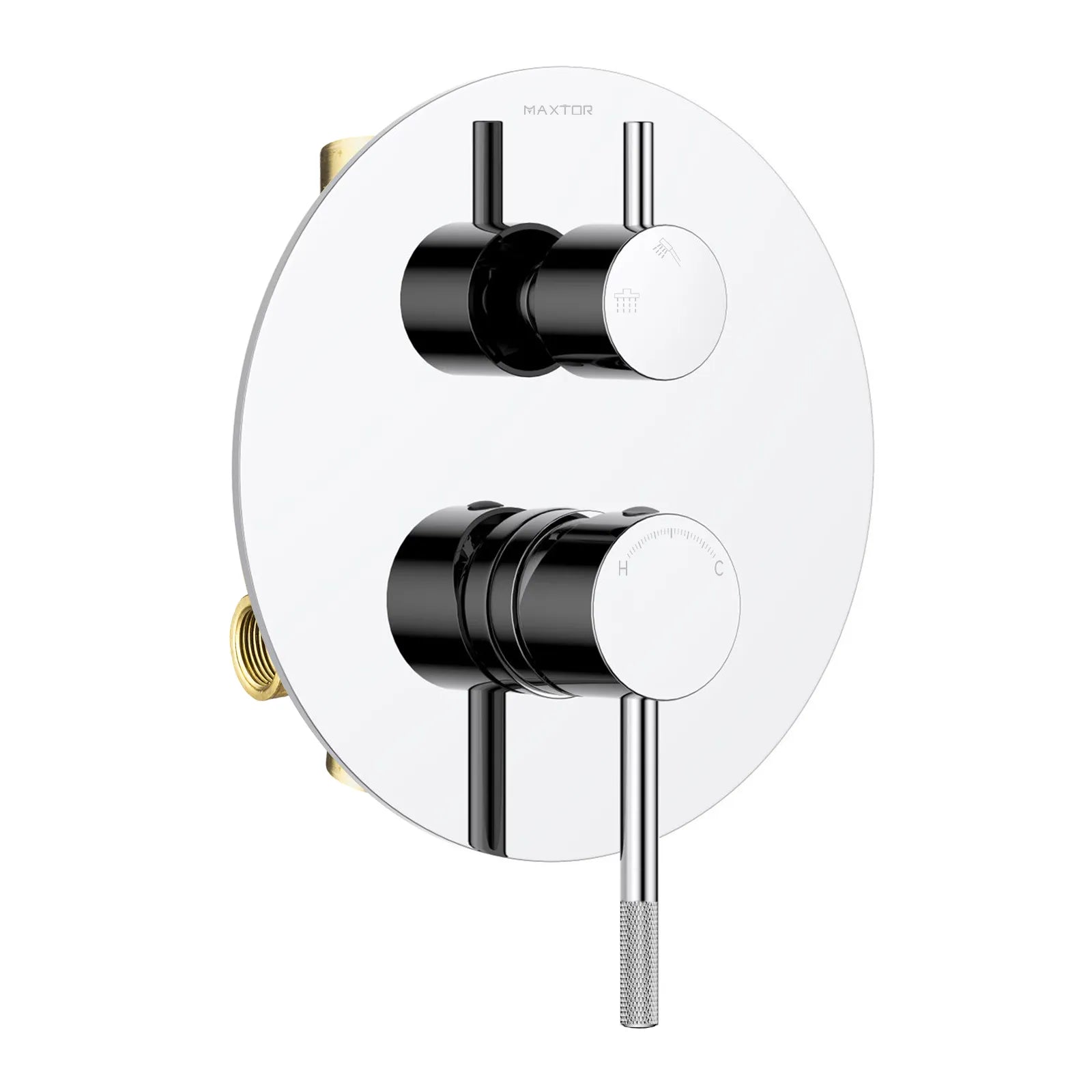 Circular Wall Concealed Shower Valve with 2 Outlets MT602104 Chrome