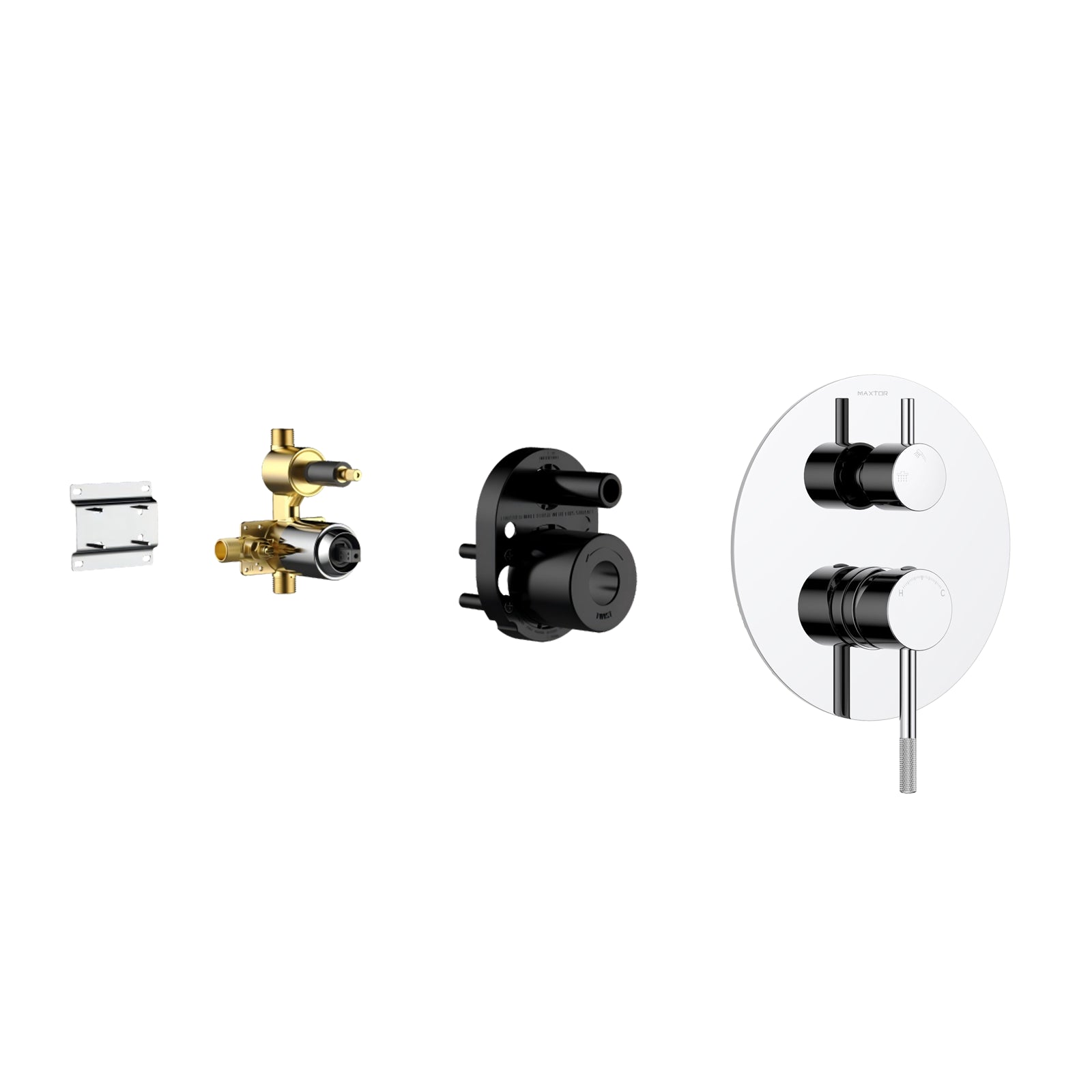 Circular Wall Concealed Shower Valve with 2 Outlets MT602104