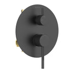 Circular Wall Concealed Shower Valve with 2 Outlets MT602104 Matte Black