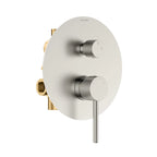 2 Way Wall Concealed Pressure Balance Shower Valve with Diverter & Round Trim Plate – MT602131 Brushed Nickel