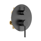 2 Way Wall Concealed Pressure Balance Shower Valve with Diverter and Trim Plate-MT602231 Matte Black