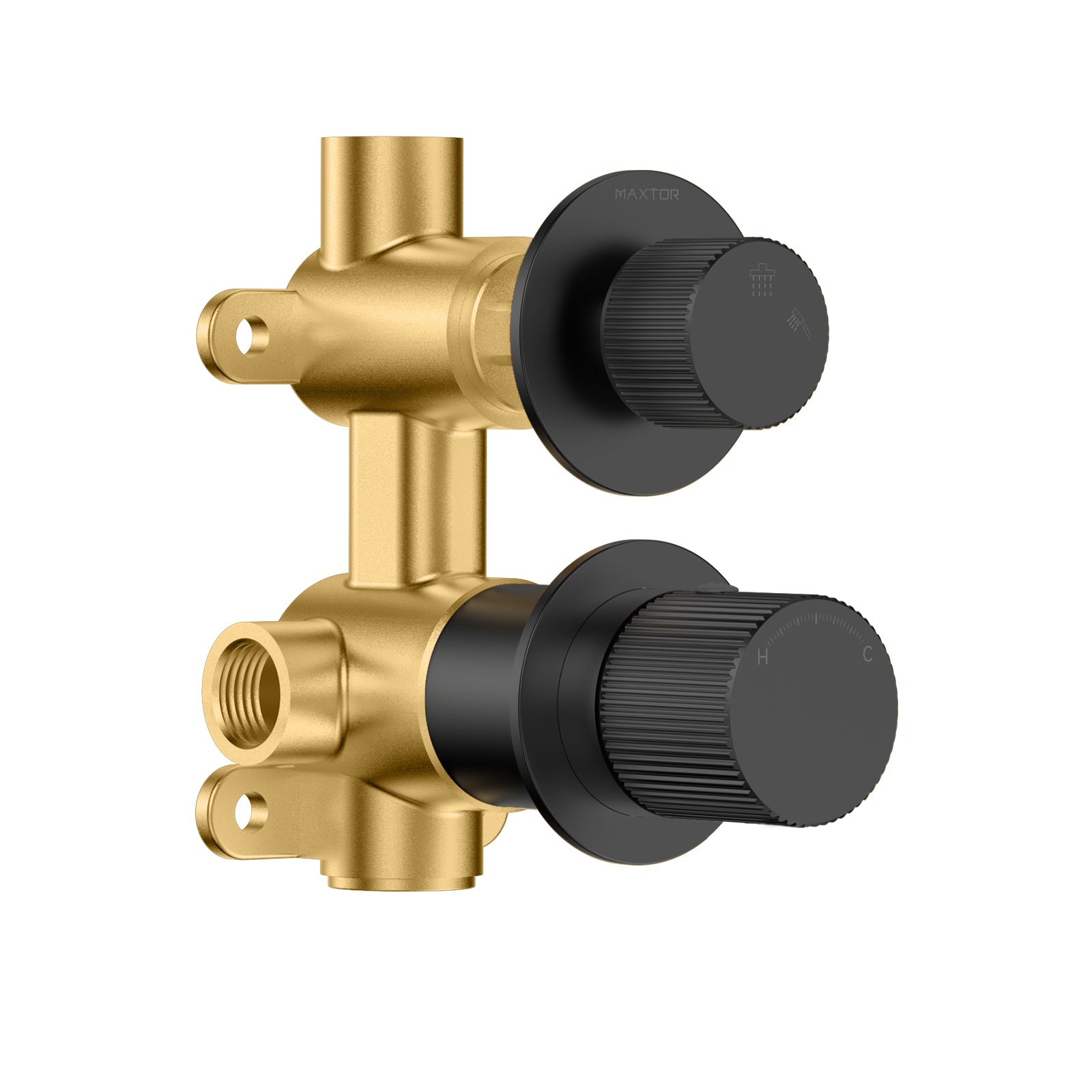 Sure Premium 2-way Wall Concealed Shower Mixer with Trim Plate-MT602327 Matte Black