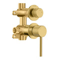 Sure 2 Outlet Brass Shower Valve-Bathroom Concealed Faucet Valve-MT602427 Brushed Gold