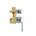 2 Way Wall Concealed Pressure Balance Shower Valve with Diverter & Round Trim Plate – MT602531 Chrome