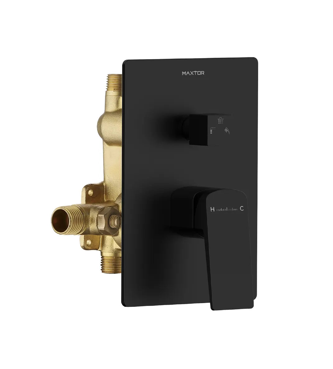 MAXTOR 3-Way Wall Concealed Pressure Balance Shower Valve with Trim Plate & 3 Outlets-MT603065