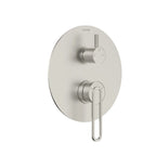 3-Way Pressure Balance Wall Concealed Shower Valve with Round Trim Plate – MT603069 Brushed Nickel