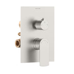 Solid Brass 3-Way Wall Concealed Shower Valve with Diverter and Trim Plate-MT603003 Brushed Nickel