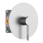 Circular 1 Way Wall Concealed Shower Valve – Solid Brass with Trim Plate – MT611004 Brushed Nickel