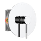 Circular 1 Way Wall Concealed Shower Valve – Solid Brass with Trim Plate – MT611004 Chrome