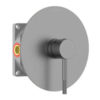 Circular 1 Way Wall Concealed Shower Valve – Solid Brass with Trim Plate – MT611004 Brushed Gun Metal