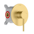 Single-Handle Wall Concealed Shower Valve with Rough-In Box & Trim – MT611006 Brushed Gold