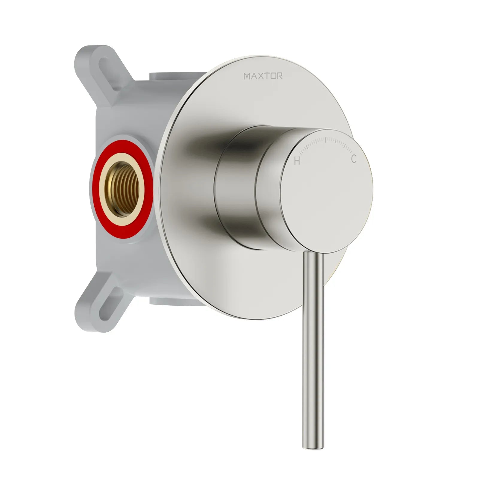 Single-Handle Wall Concealed Shower Valve with Universal Rough-in Box-MT611006S Brushed Nickel