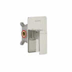 Square Concealed Shower Valve with Easy Plumbing Box – Single Handle Mixer Valve – MT611007 Brushed Nickel