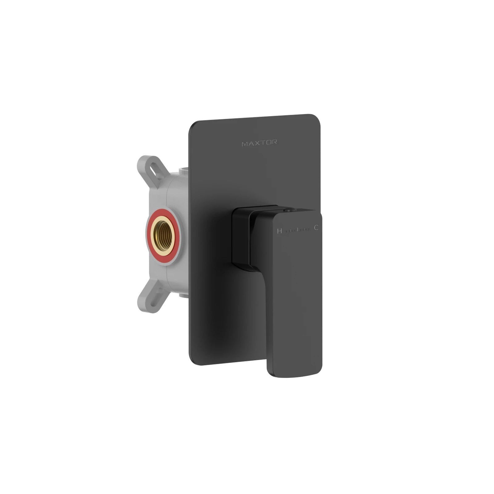 Square Concealed Shower Valve with Easy Plumbing Box – Single Handle Mixer Valve – MT611007 Matte Black