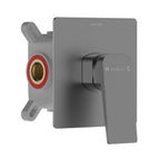 MAXTOR 1-Way Wall Concealed Shower Valve with Rough-In Box & 120mm Trim Plate-MT611065 Brushed Gun Metal