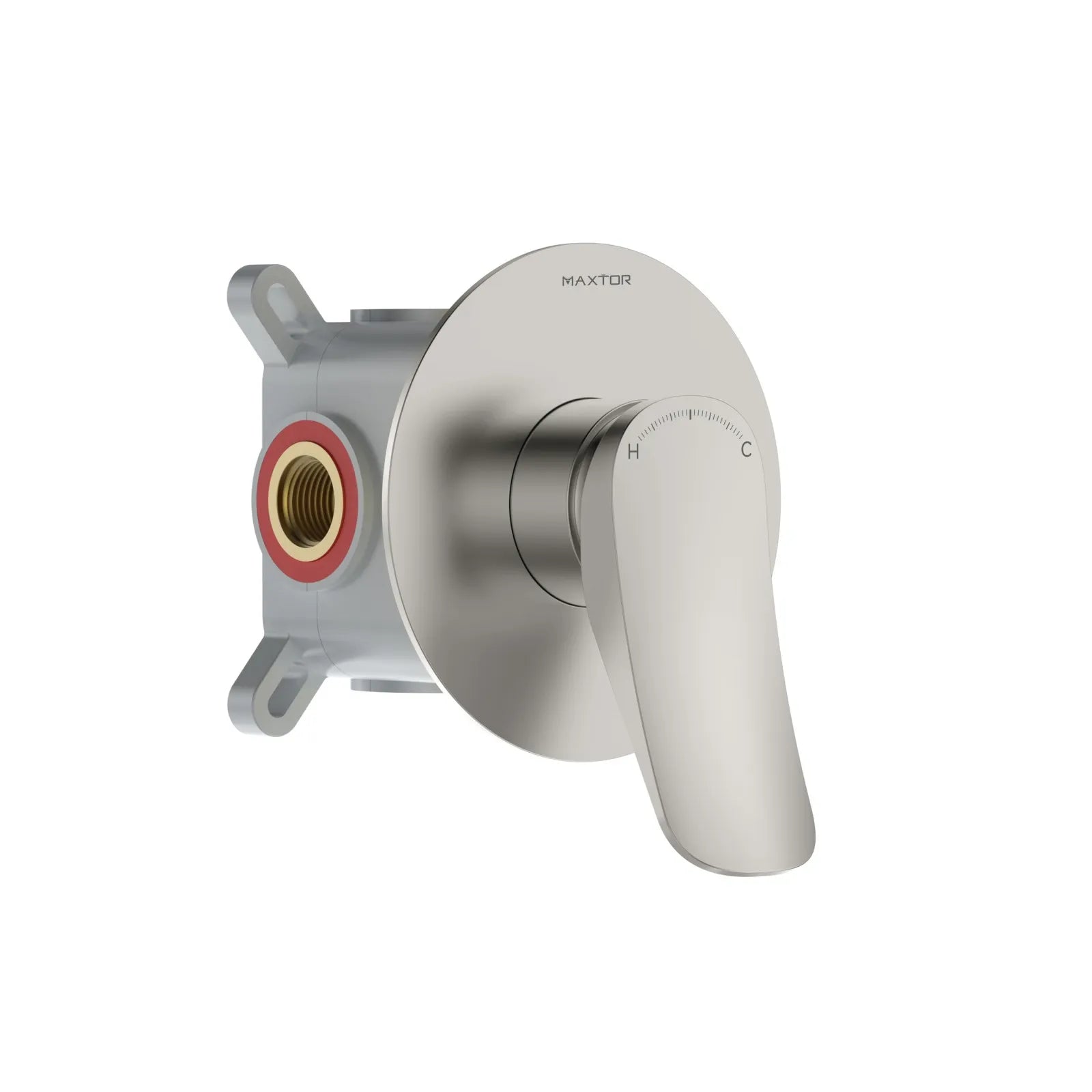 1 Way Shower Rough-In Valve with Easy Plumbing Box – Concealed Mixer Trim Set – MT611076 Brushed Nickel