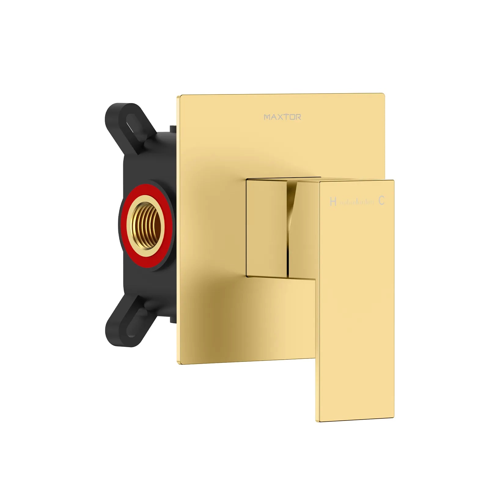 Square Wall Concealed Shower Valve with Protect Box, 1 outlet MT611100 Brushed Gold