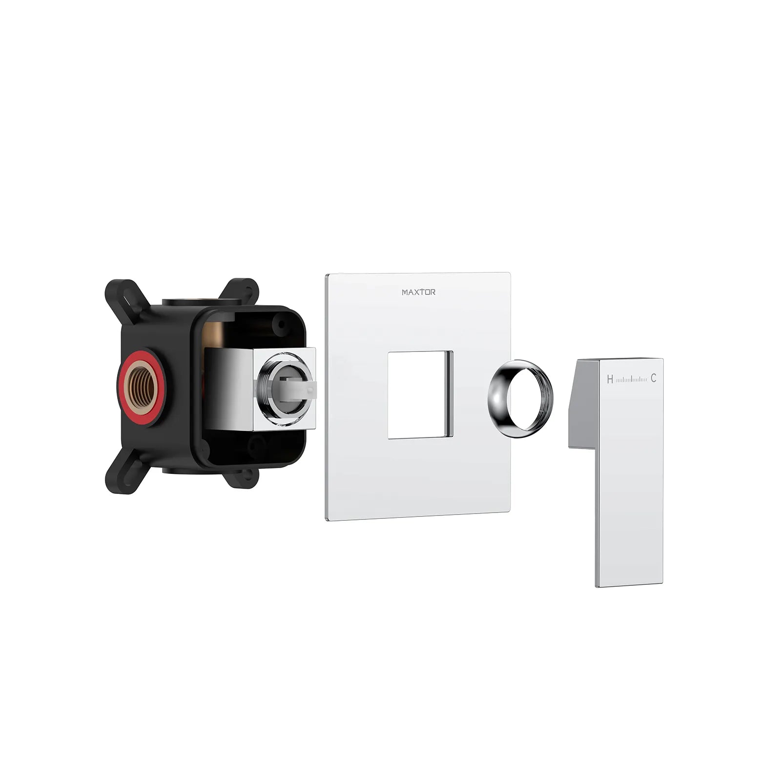 Square Wall Concealed Shower Valve with Protect Box, 1 outlet MT611100