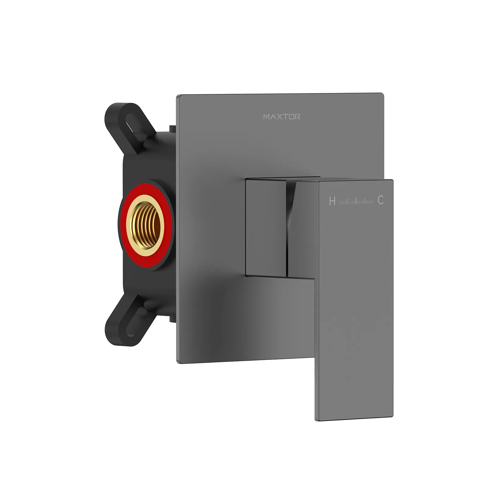 Square Wall Concealed Shower Valve with Protect Box, 1 outlet MT611100 Brushed Gun Metal