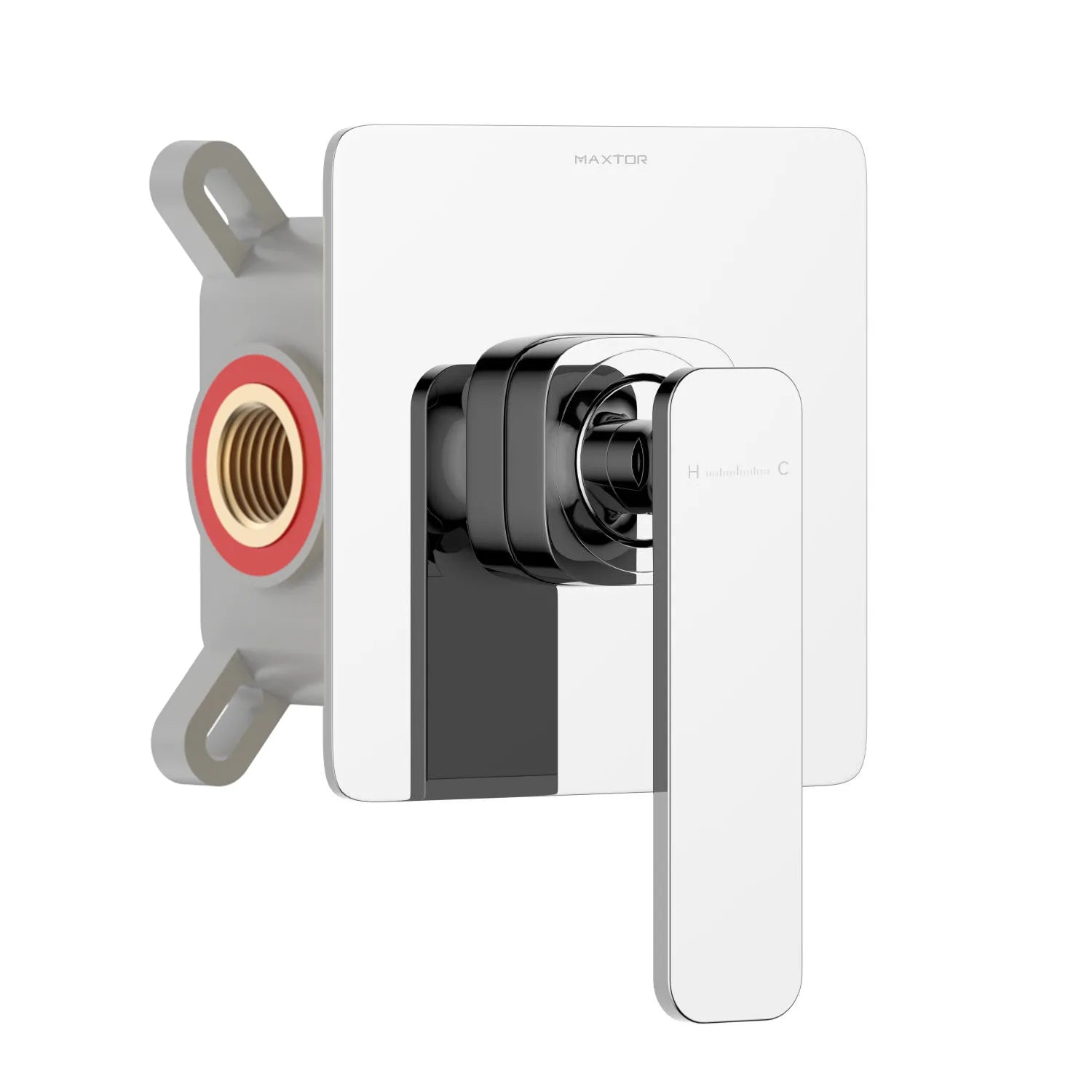 1-Way Wall Concealed Brass Shower Valve with Protection Box-MT601101 Chrome