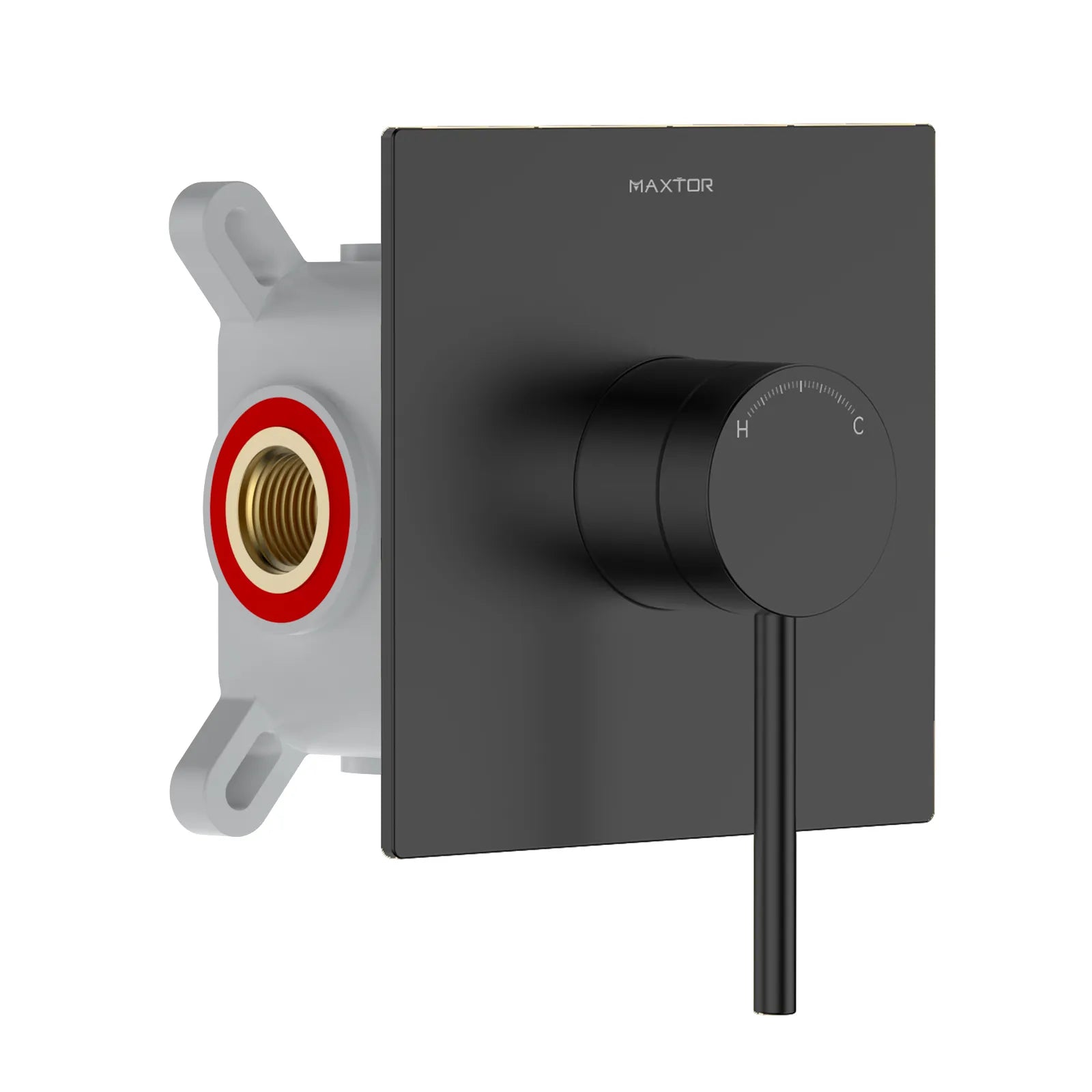 MAXTOR Single-Handle Wall Concealed Shower Valve with Universal Rough-in Box | MT611106 Matte Black