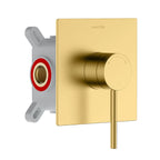 MAXTOR Single-Handle Wall Concealed Shower Valve with Universal Rough-in Box | MT611106 Brushed Gold