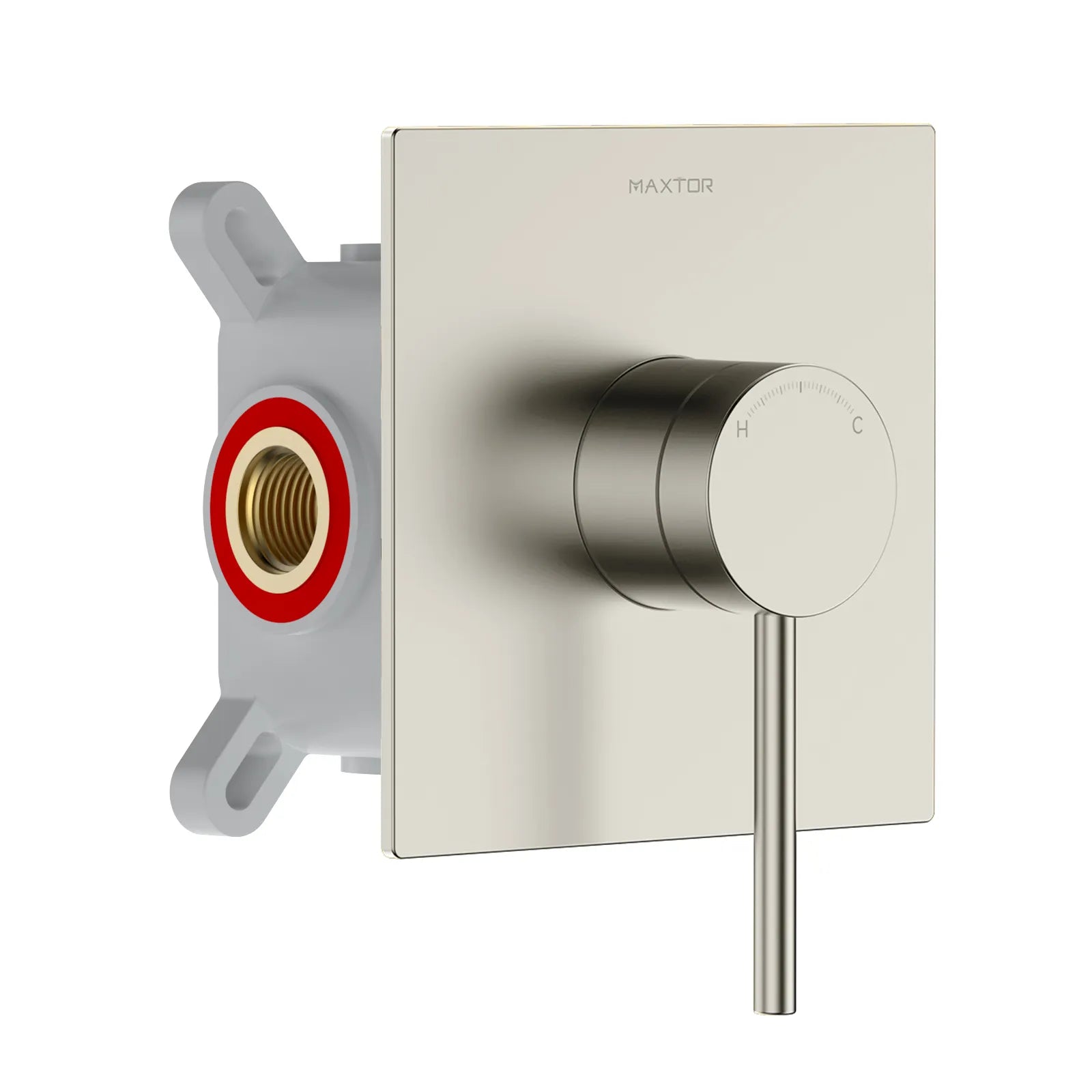 MAXTOR Single-Handle Wall Concealed Shower Valve with Universal Rough-in Box | MT611106 Brushed Nickel